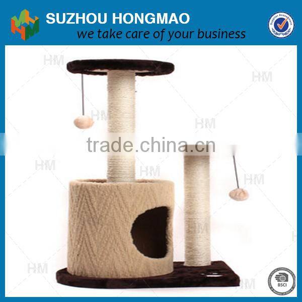 China Factory Supply Pet Cat Wooden Scratching Post Toy