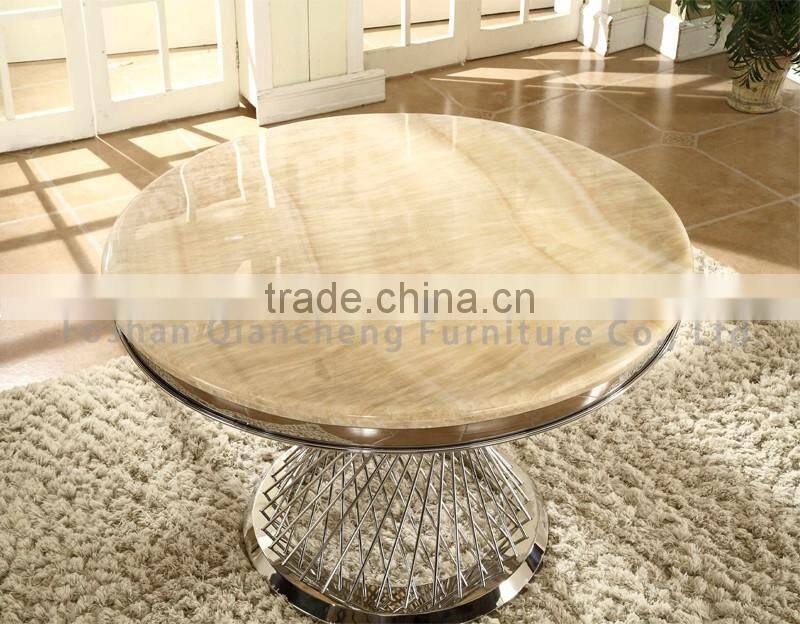 Most popular modern hotel furniture round rotating top dining table