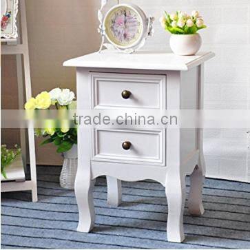 Tuff Concepts One Pair White Bedside Table Cabinet Chest of Drawer Nightstand Furniture