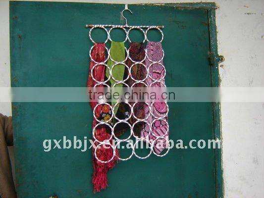 Mix paper rope woven scarf basket