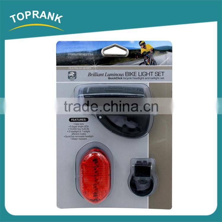 5 LED super bright bicycle taillight headlight waterproof bike light set