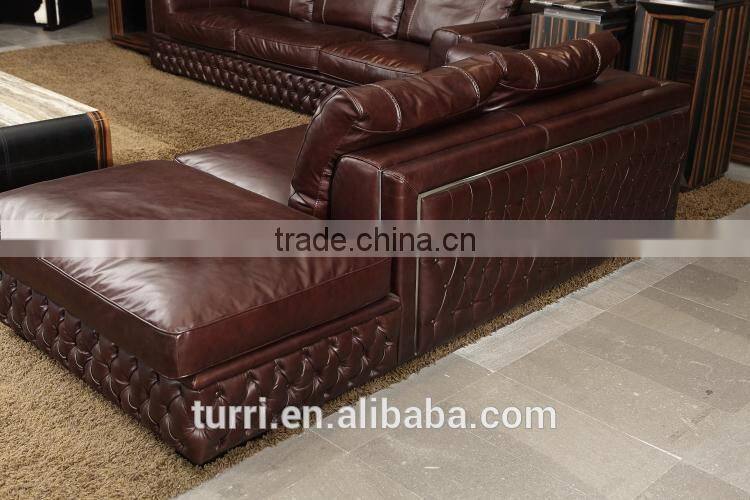 K254 Lateast design home used sofa furniture Italy modern leather sofa