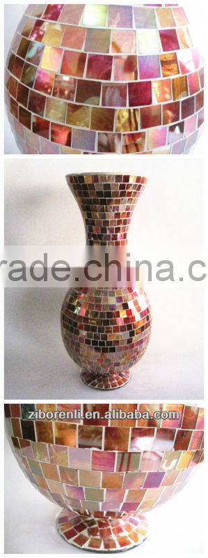 Luxury Gift Decoration Ruby Polished Single Art Footed Long Stem Flower Vases