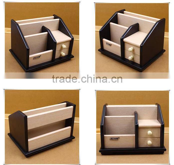 Multifunctional storage pen desktop, remote control, storage makeup wooden box