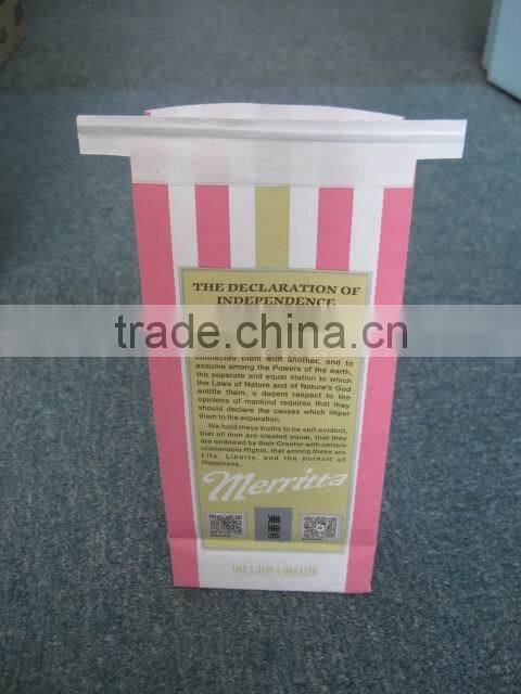 Stand up kraft paper coffee bean bag/PE laminated