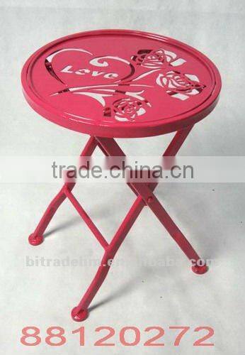 tiny metal butterfly plant table for plants