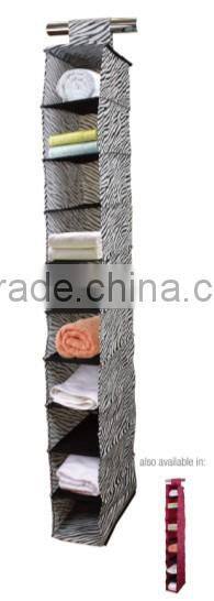 6 layer non woven hanging organizer in stripe deisgn