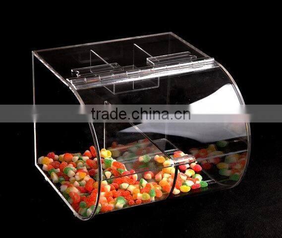 2017 hot sale China manufacturer wholesale acrylic chocolate candy box, acrylic candy show case for display
