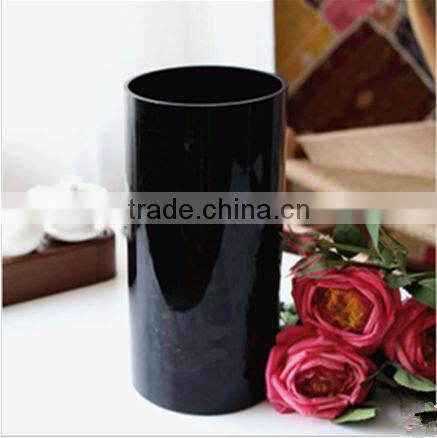 black vases