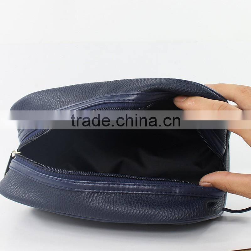 Travel PU cosmetic bag washing bag mens leather toiletry bag for men