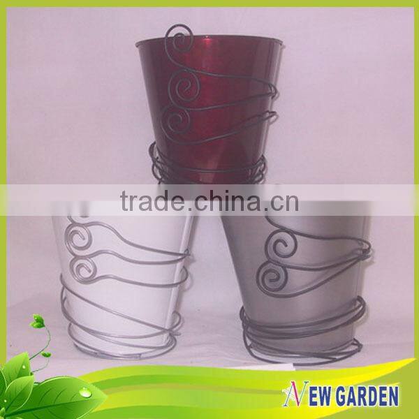 Factory Outlet Beautiful Handicraft Metal Flower Pots With Pedestal