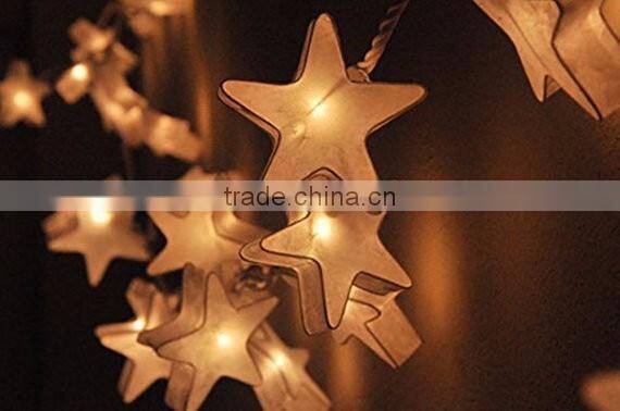 Handmade 20 Star White Color Paper String Lights Wedding Hanging Party Bedroom Fairy Lights