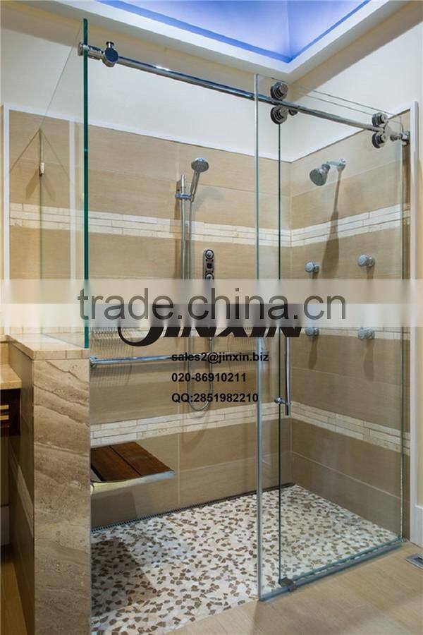 Guangzhou JINXIN 1200mm sliding glass shower doors with toughened safety glass
