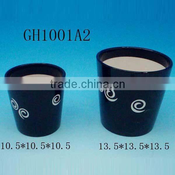 Customized dolomite ceramic flower pot