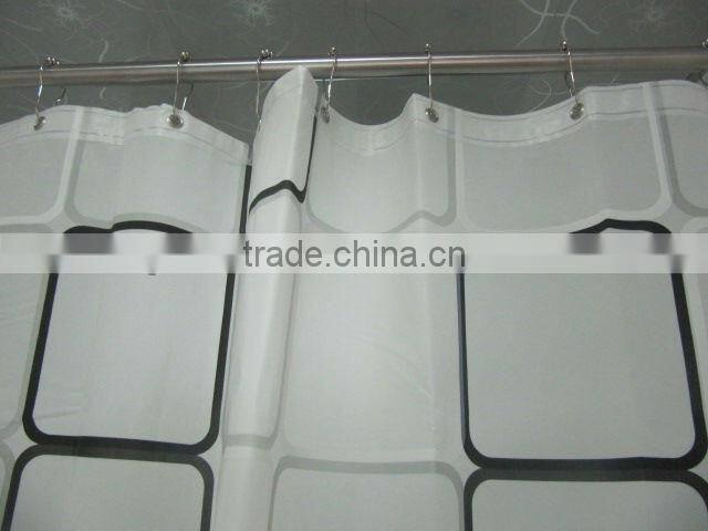 Printed EVA shower curtain and bath accessory