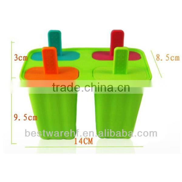 silicone molds for ice popsicle 4 cavities silicone ice cream popsicle molds