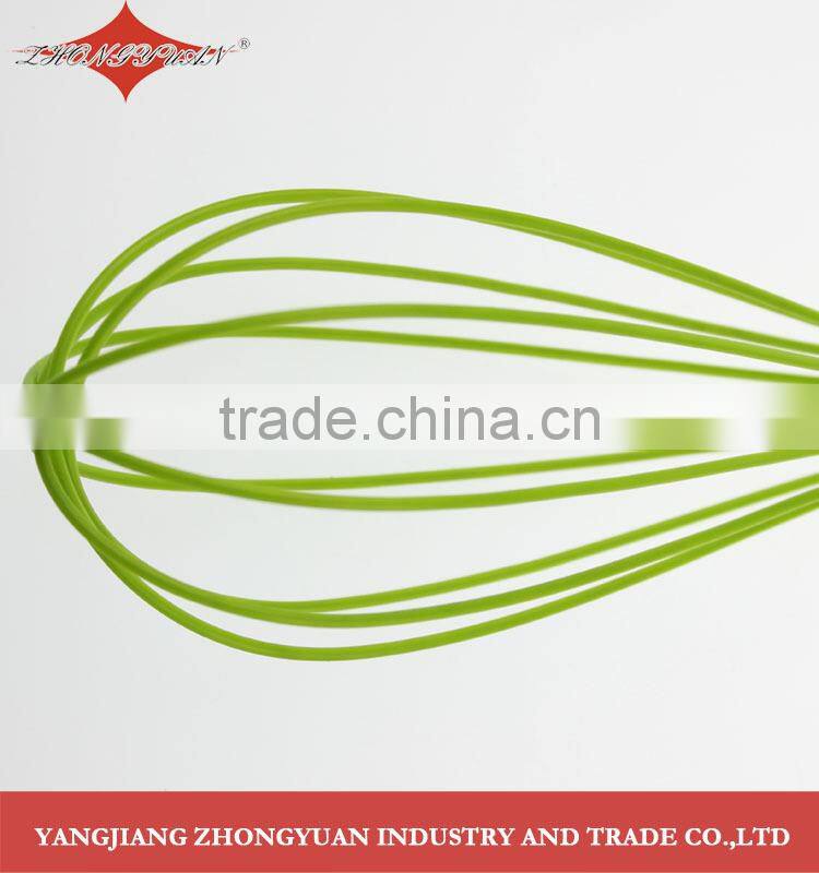 3 pieces stainless steel handle silicone coated egg whisk