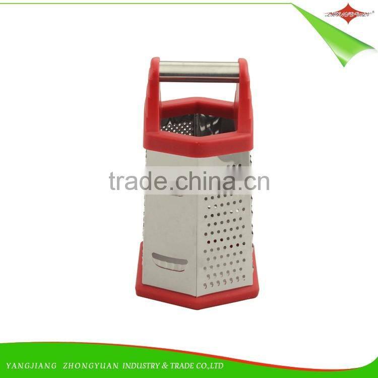 ZY-N5040 kitchen stainless steel multi 6 side cheese carrot grater slicer set with container