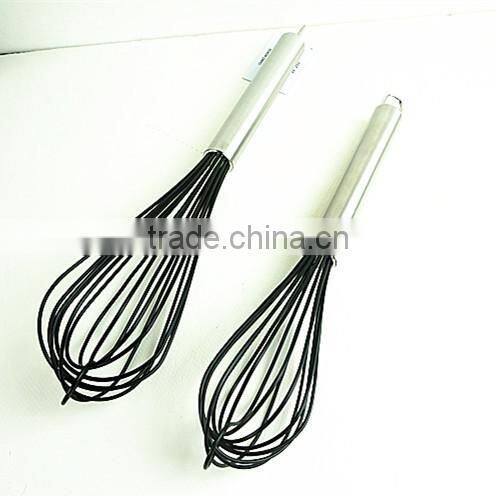 37055 new style silicone whisk with stainless steel handle