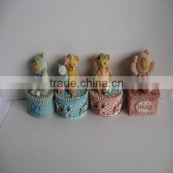 Resin dog ornaments valentine's day