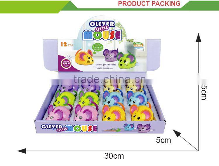 Hot selling children wind upset plastic mouse toy