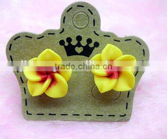 fashion Hawaiian plumeria Flower stud earring Designs for Women,Kids polymer clay Earrings