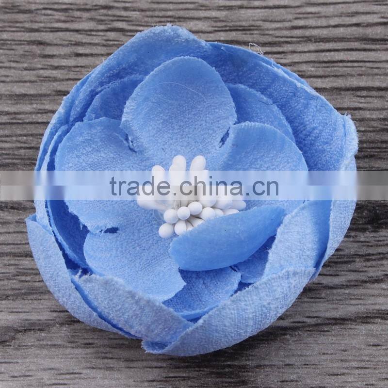 mini fabric flower clip for kids hair accessories