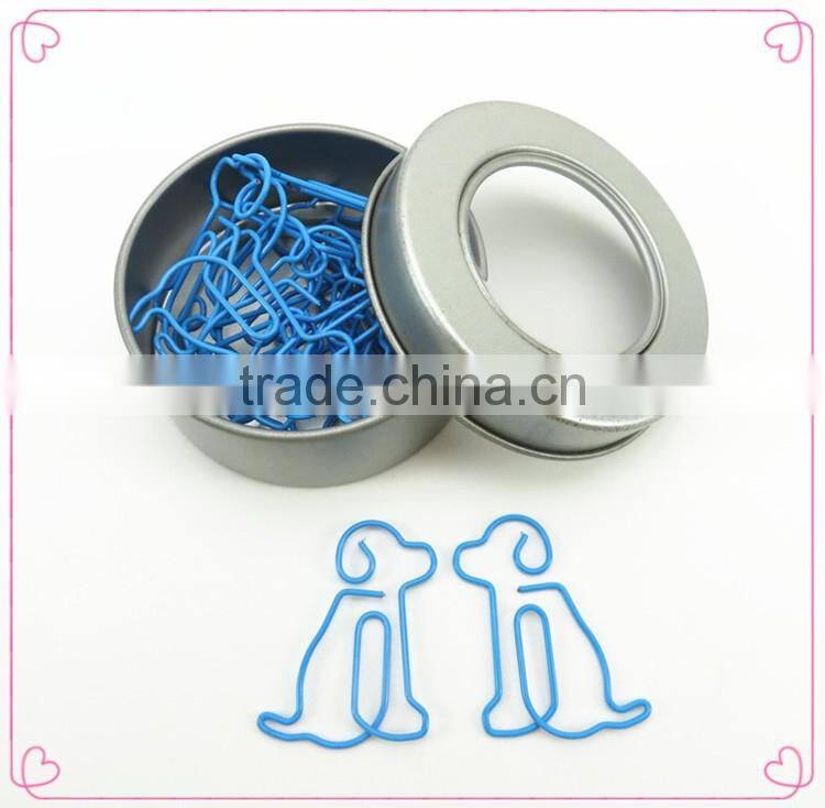 Advertising tin box OEM shape metal wire paper clips