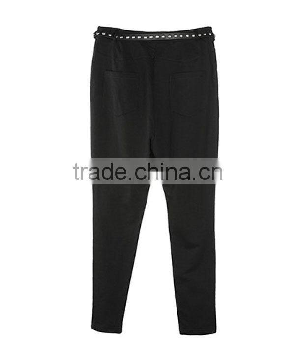 High quality polyester spandex slim style office lady color combination high quality direct factory bermuda pants