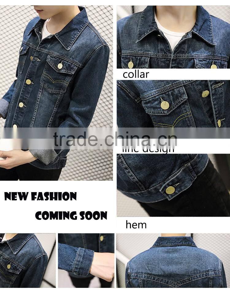 SZXX Customized Quility Embroidered Logo coat mens denim jacket