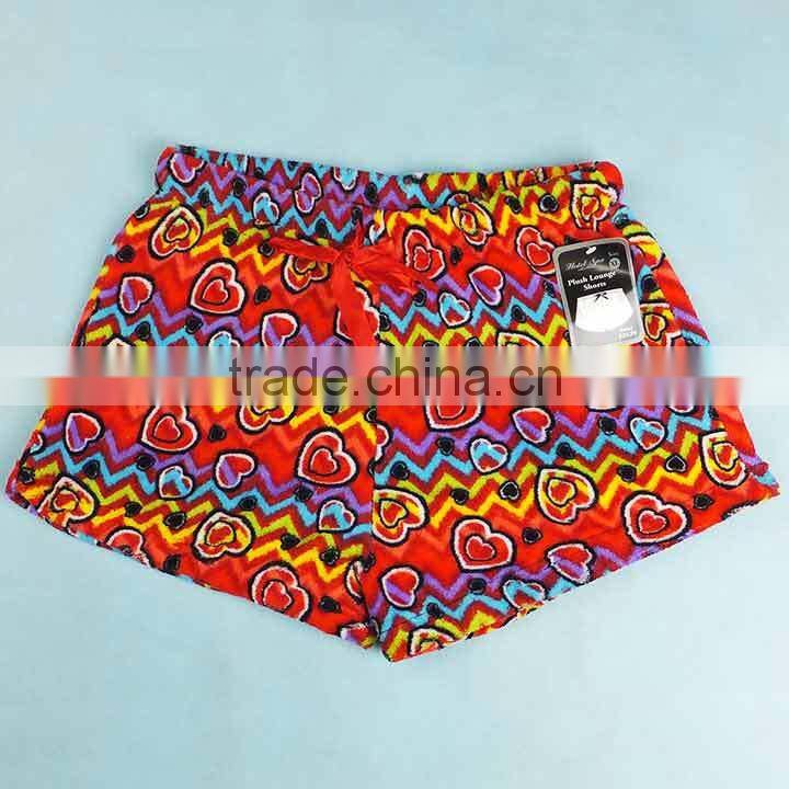 In- stock items outlet garment Coral Fleece shorts pyjamas shorts stocklots,141104j