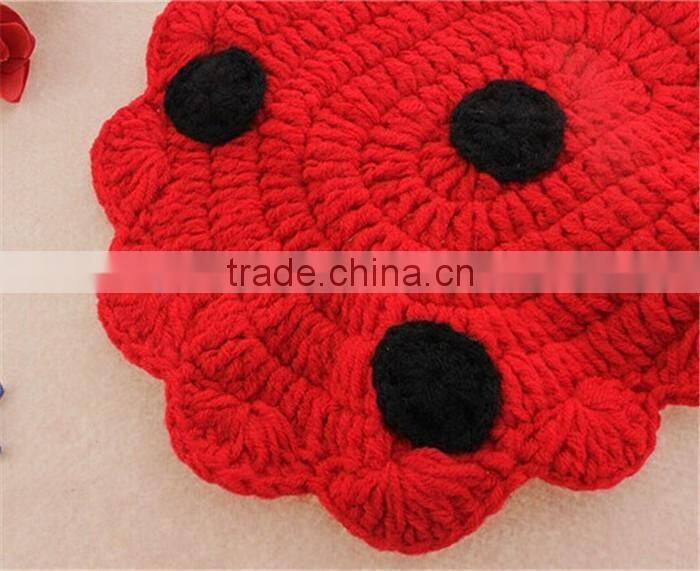 2016 unique new style animal shape baby knitting wool set headband costume photography props