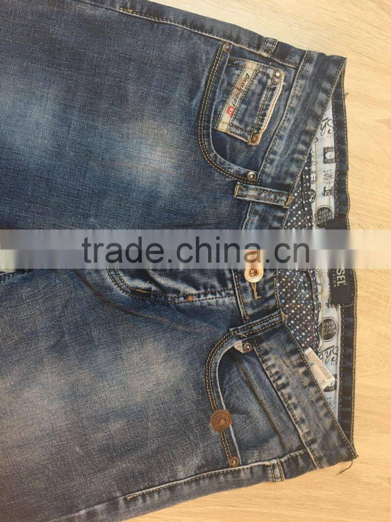 GZY Blue Simple Men Baggy Jeans For United States Wholesale Price Stock