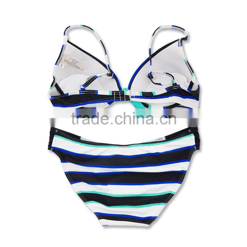 New Summer Beachwear Two Piece Stripe Kid Girl Bikini