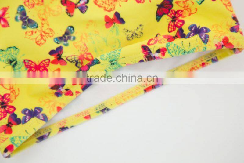 OEM Service Kids Sportwear Two Piece Butterfly Design Girl Swimwear Beachwear