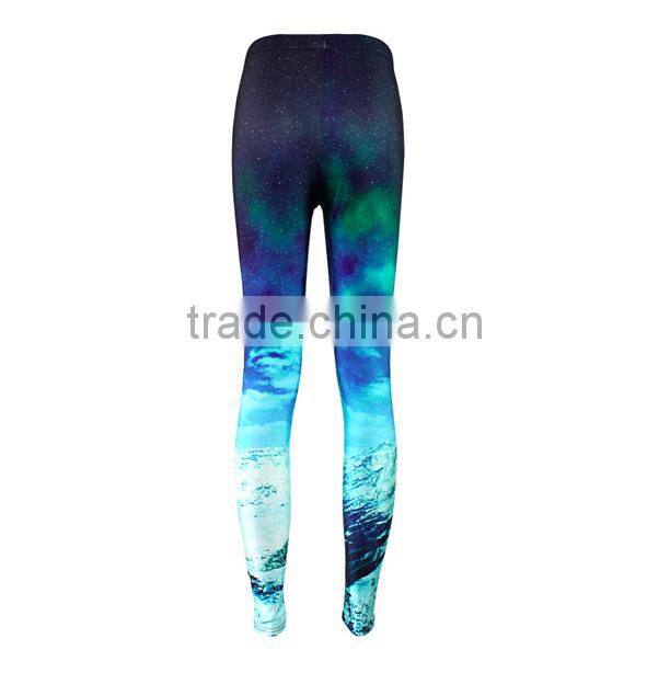 sport wear custom women quick dry and skinny all over printing gym tights