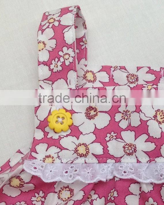 Wholesale Kids Floral Romper Baby Clothes Romper 100% Cotton Fabric