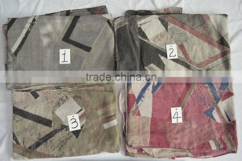 Fashion high quality women viscose print geometric pattern designer scarf