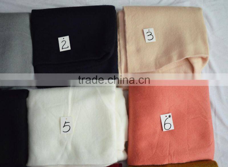 Fashion popular lady men unisex soft viscose winter solid plain fleece scarf