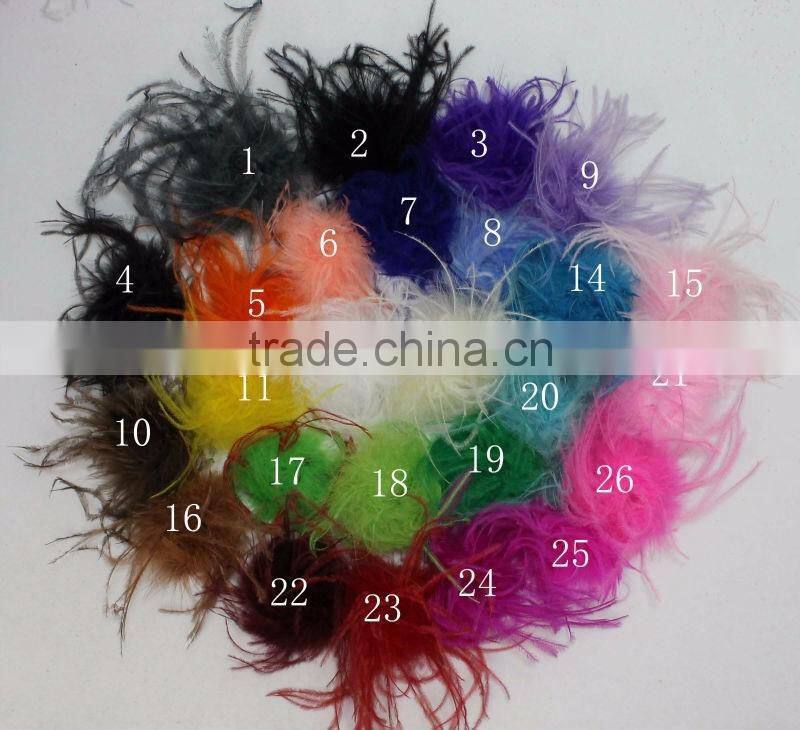 China wholesale multicolor hair accessories or clothes decotation curly ostrich feather