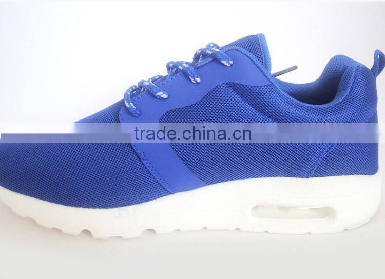 Blue upper specialized white outsole air cushion men running shoe oem