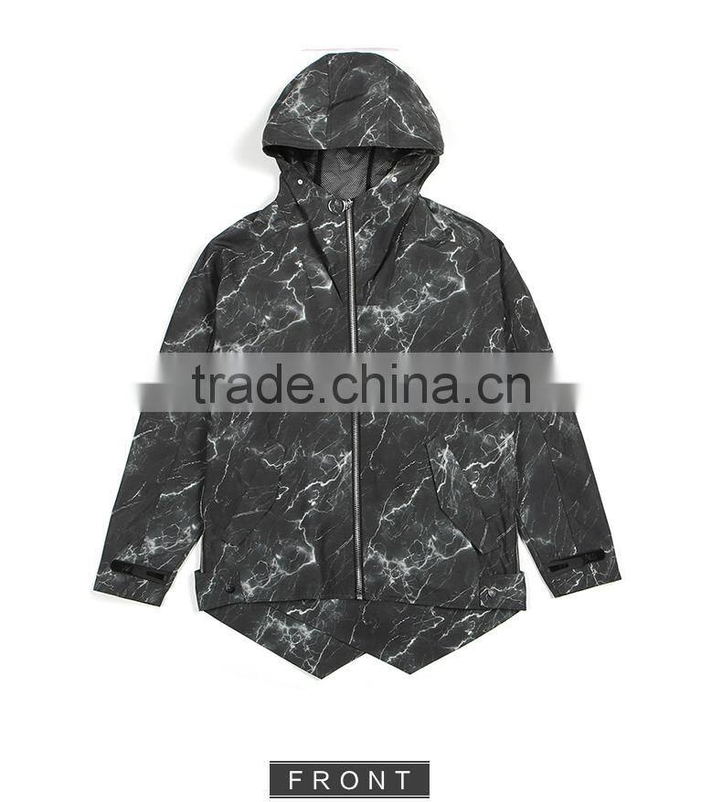 wholesale mens custom printed camo windbreaker jackets