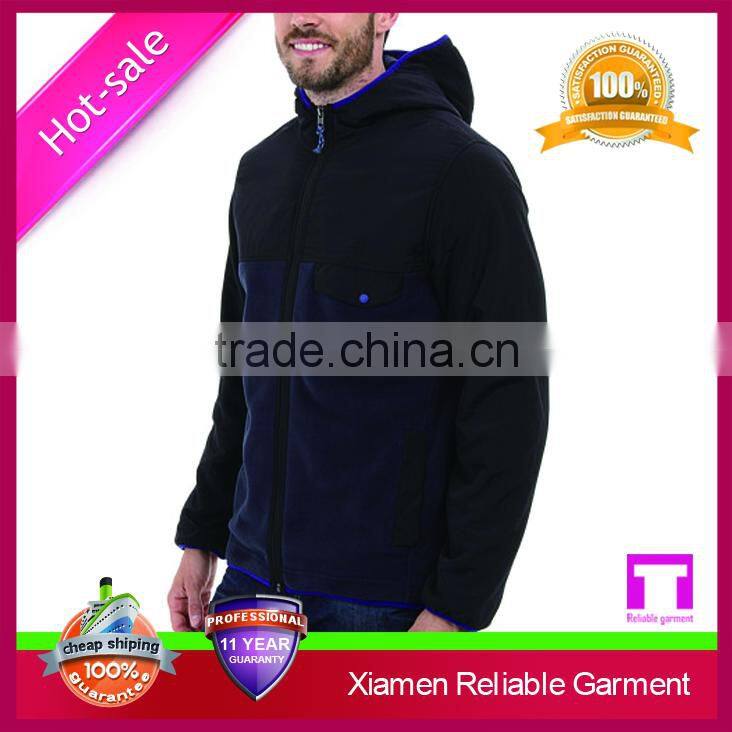 Double-faced polar fleece full zip polar flece jacket