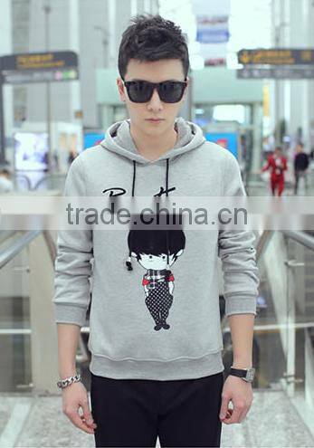 china clothing manufacturers oem custom 100% cotton long sleeve printed pullover hoodie without pockets