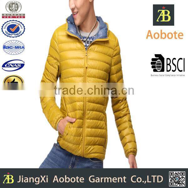 2015 New Fashion Men Thin Duck Down Jacket