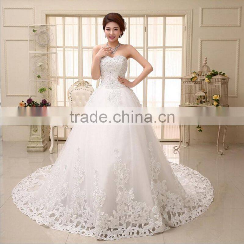 A Line Wedding Dresses Off Shoulder Pleated Lace Vintage Dress