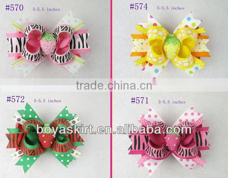 Boutique Hair Bows Girls Baby Alligator Clip Grosgrain Ribbon Headbands Popular children tire/hair clip/hair bowknot