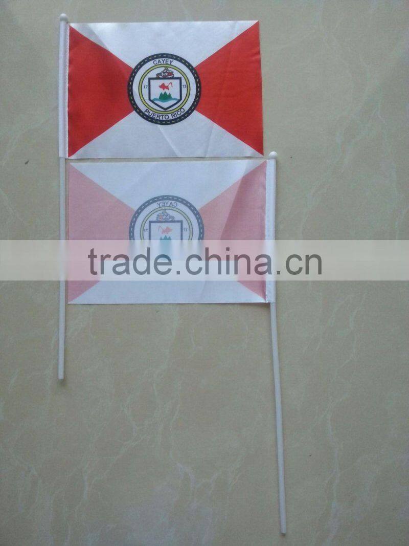 satin custom hand flag