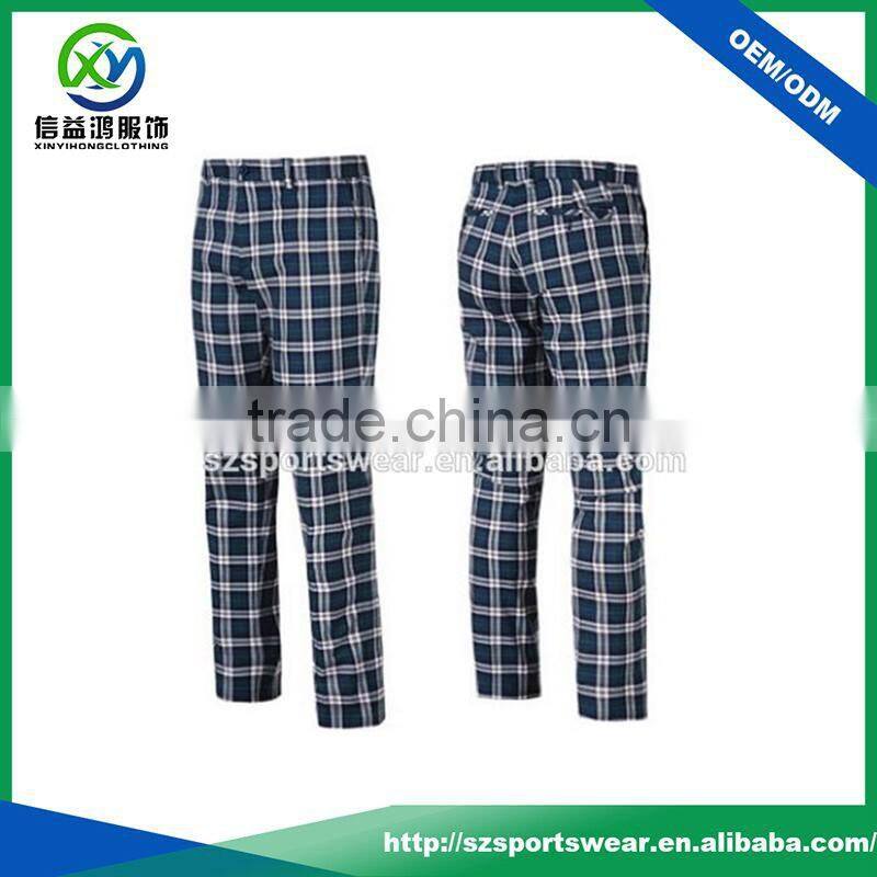 Men's Tech Style comfortable breathable Check pattern golf pants