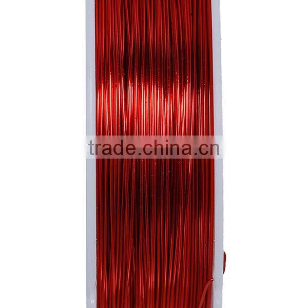 Jewelry Findings String Materials Round Orange-red 0.4mm Dia. Copper Beading Wire Thread Cord
